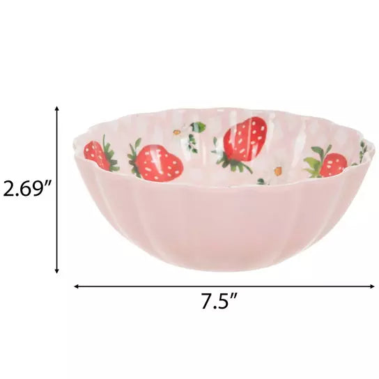 Strawberries & Flowers Bowls