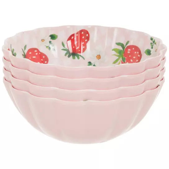 Strawberries & Flowers Bowls